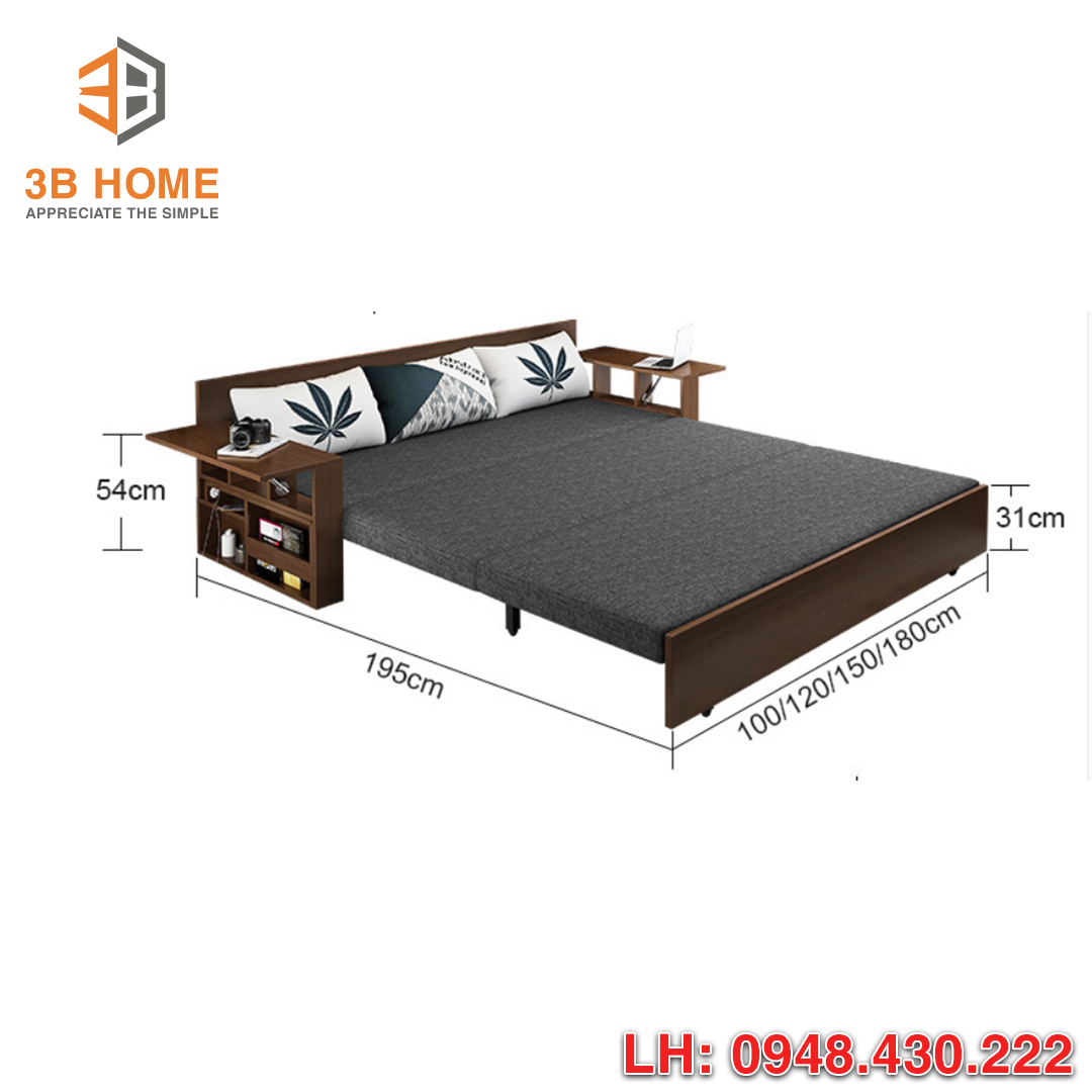 SOFA GIƯỜNG THÔNG MINH 3B HOME SFG17