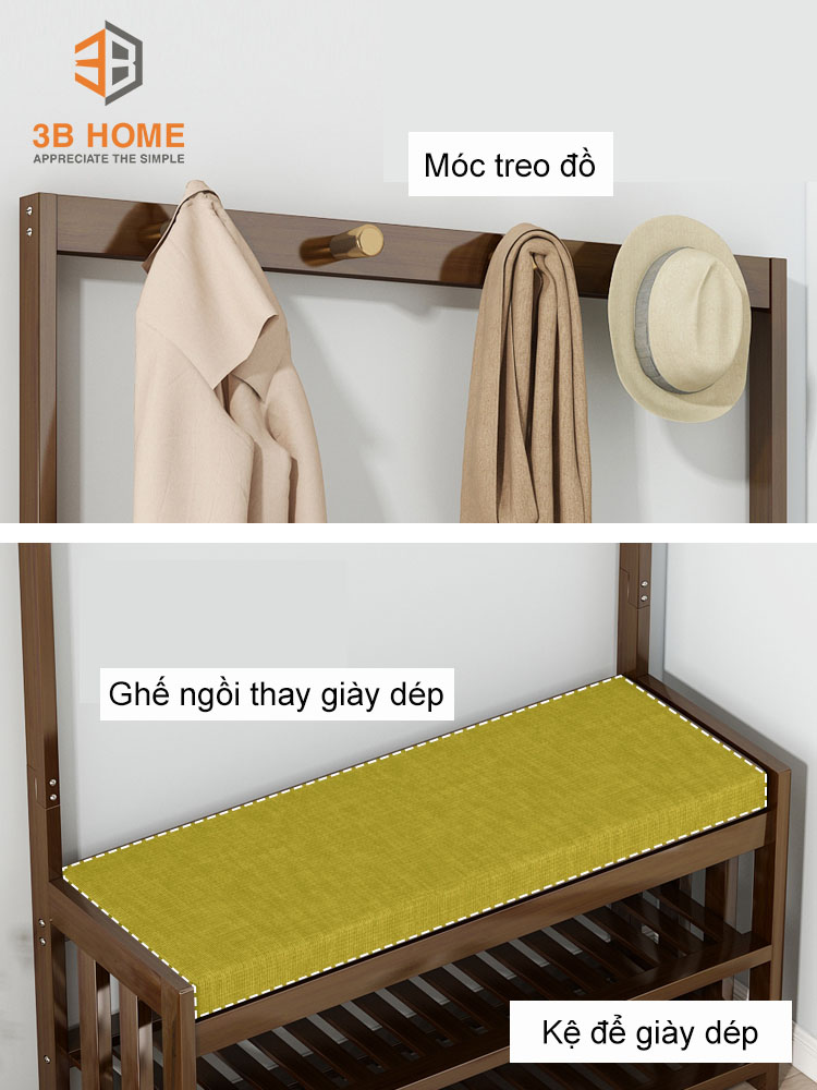 Giá treo đồ thông minh 3B Home GT03