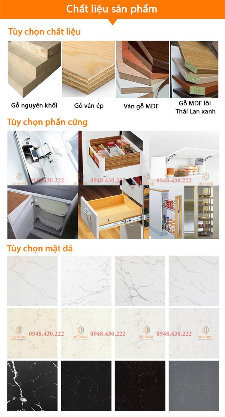 Tủ bếp melamine TB 14