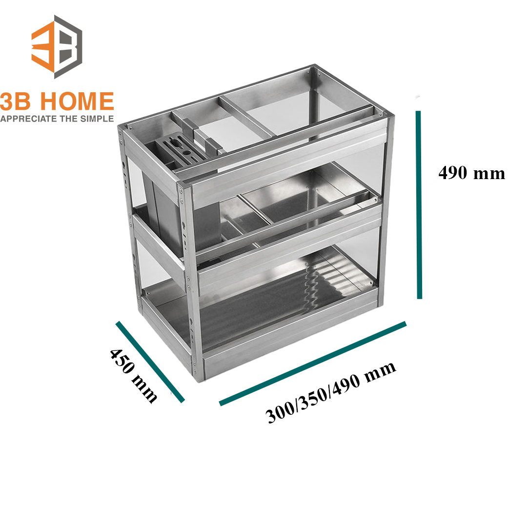 Giá dao thớt – chai lọ Inox hộp DT02