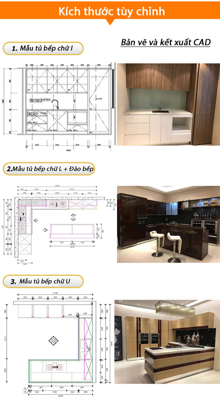 TỦ BẾP ACRYLIC TB 03