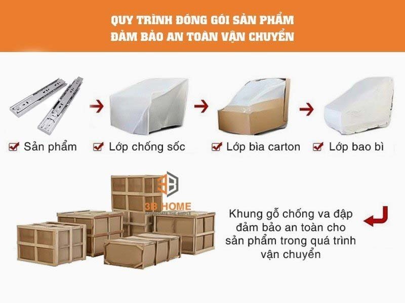 RAY TRƯỢT  NGĂN KÉO RAY BI 3 TẦNG  RT2