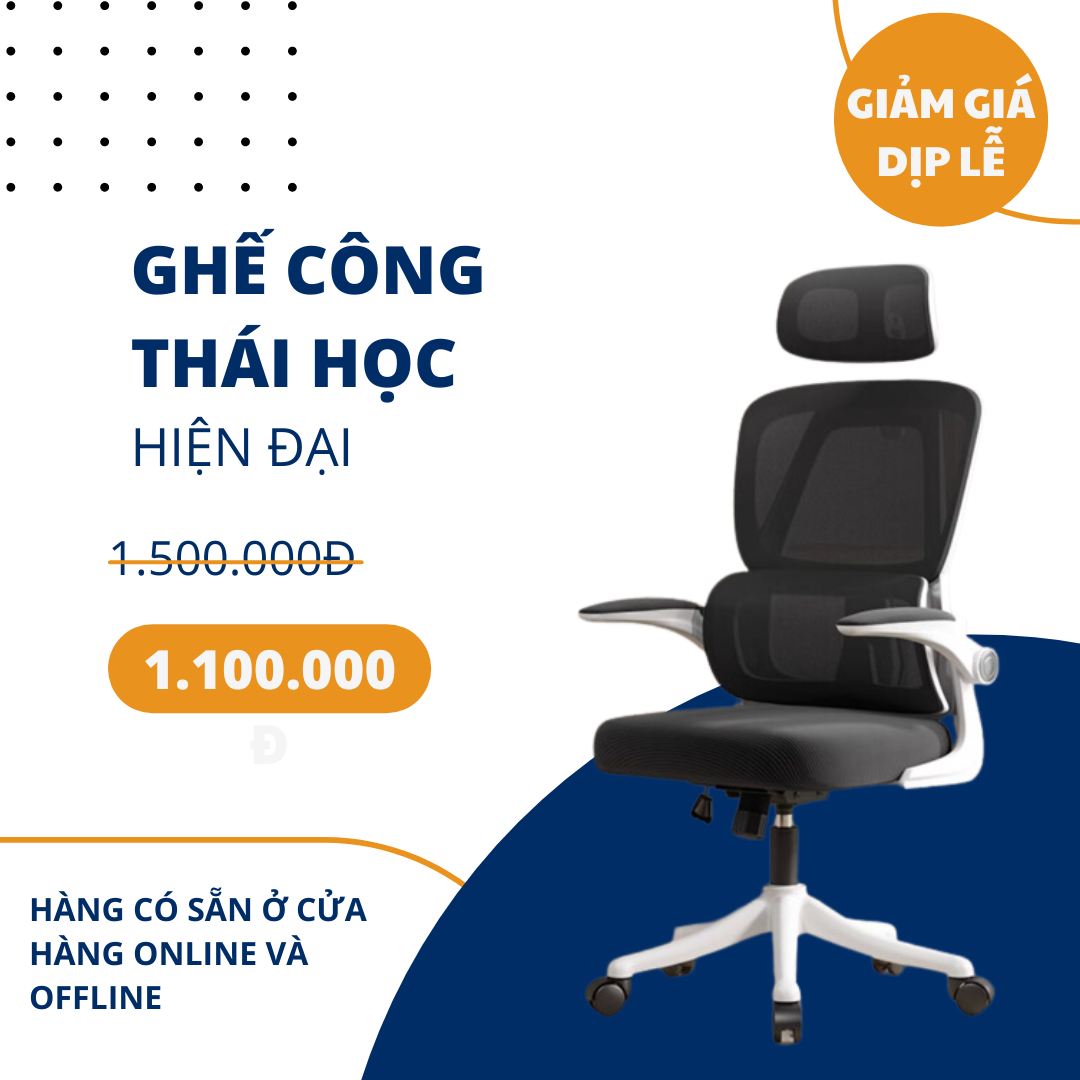 Ghế công thái học chống gù chất lượng cao bảo vệ cột sống