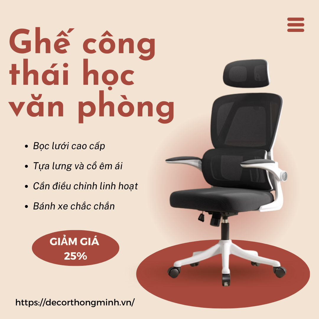 Ghế công thái học full lưới – Giải pháp bảo vệ sức khỏe nhân viên văn phòng